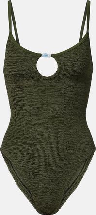 Hunza G Mia beaded cutout swimsuit