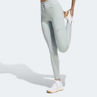 adidas Lauftights ADIDAS PERFORMANCE RUN ESSENTIALS LEGGINGS IN VOLLER L&Auml;NGE, Damen, Gr. XXL, N-Gr, wonder sage, Obermaterial: 85% Polyester, 15% Elasthan, H