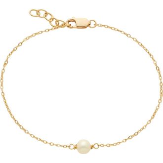 Made by Mary Pearl Bracelet in Gold Vermeil at Nordstrom, Size 7