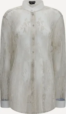 Tom Ford Lace Shirt with floral embroidery Female 38