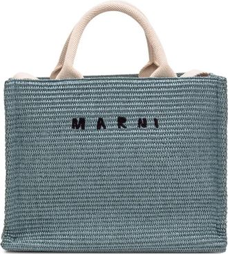 Marni Borsa tote con ricamo - Verde