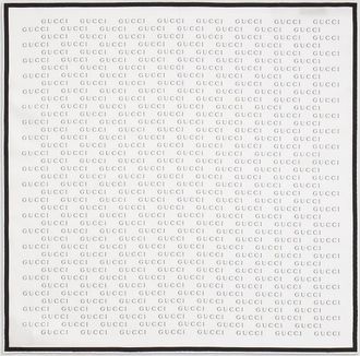 Gucci Printed Cotton Silk Pocket Square, White