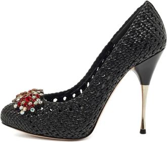 Alexander McQueen Pumps con cristalli - Nero