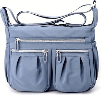 Nicole & Doris Womens Cross-body Bags Casual Shoulder Bag Multi Pocket Fashion Satchel Bag Nylon Side Bag