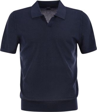 Fedeli Giza Cotton Short-Sleeved Polo Shirt