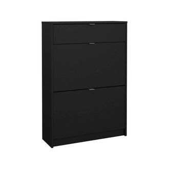 Dmora Dmora - Zapatero Theophile, Zapatero, Armario De Entrada Multiusos, Zapatero, 70x24 H101 Cm, Negro