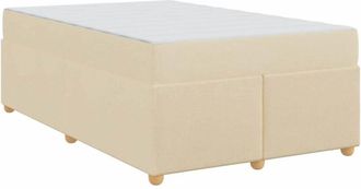 vidaXL Vidaxl - Estructura De Cama Con Colch&oacute;n Crema 120 X 200 Cm Tela