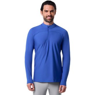 Coolibar Mens Zip Rash Guard - UPF 50+ Sun Protection - Nocona in Baja Blue at Nordstrom, Size X-Large