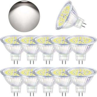OEM Lampadina Led Gu5.3, Luce Bianca Fredda 6000k, Mr16 Led 12v 5w, Equivalente A Una Lampadina Alogena Da 50w, Faretto Led Non Dimmerabile, Confezione Da