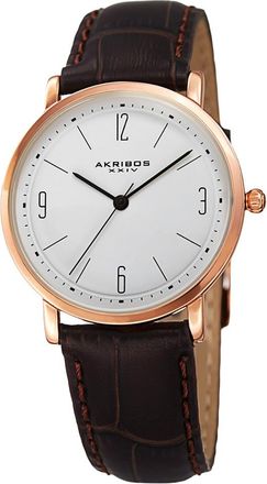 Akribos XXIV Akribos Xxiv Womens Leather Watch