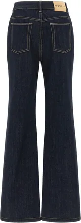 Alexander McQueen Womens Blue Cotton Flared Jeans Clothing
