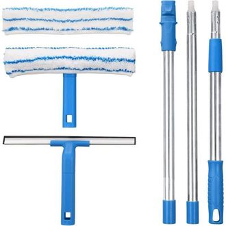 OEM Limpiacristales Con Mango Telesc&oacute;pico (146 Cm), Limpiacristales Con Rasqueta De Silicona Y Cepillo De Microfibra, Kit Profesional De Limpieza De Venta