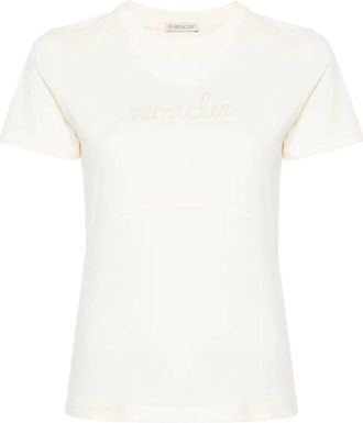 Moncler SS T-Shirt 034 - Dames - T-shirts - Wit - XS - Tops