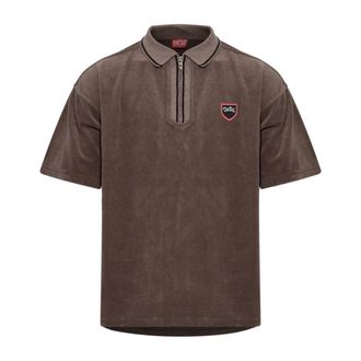 Diesel Heren, Tops, Bruin, Maat: 2XL Velours