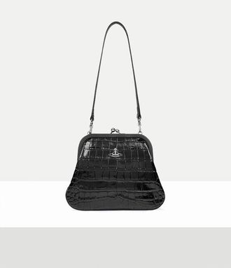 Vivienne Westwood Viviennes Clutch Emboss Croc Leather