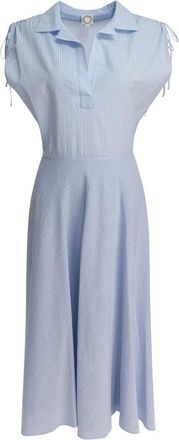 Ines De La Fressange Dameskleding Jurk Lichtblauw Ss 25 - Dames - Casual kleedjes - Blauw - S - Katoen - Kleedjes
