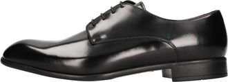 Doucal's Leren Veterschoenen - Heren - Nette schoenen - Zwart - 39 EU - Leer - Schoenen