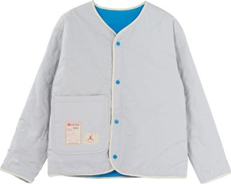 Nike Jordan Air Jordan x union Crossover Solid Color Printing Logo reversible Long Sleeves Jacket Asia Edition Blue / Gray DJ9519-482