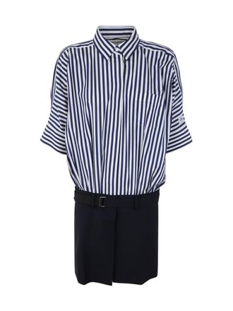 sacai Thomas Mason Cotton Poplin Dress