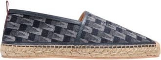 Bally Urdy Pennant Print Denim Espadrilles, Brand Size 40 ( US Size 7 )