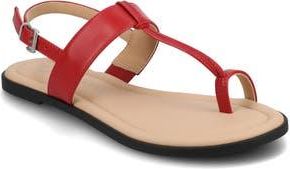 Journee Collection Gerra Toe Loop Sandal in Red at Nordstrom Rack, Size 8.5