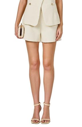 endless rose Tweed Shorts in Ivory at Nordstrom, Size X-Small