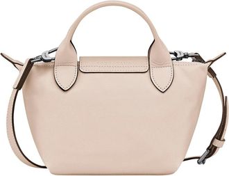 Longchamp Womens Crossbody Bag White Leather Calf Shoulder