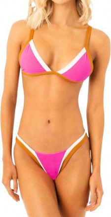 Maaji Trinity Bikini Bottom In Radiant Pink