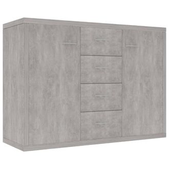vidaXL Aparador De Madera Contrachapada Gris Hormig&oacute;n 88x30x65 Cm Vidaxl
