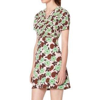 Sandro Floral Print multicolored Dress Size S
