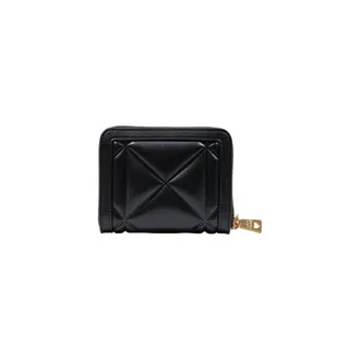 Love Moschino Quilted Polyurethane Wallet - Black