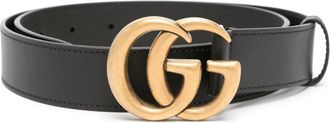 Gucci GG Marmont leather belt - unisex - Calf Leather - 100 - Black