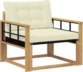 vidaXL Conjunto De Sof&aacute;s De Exterior Blanco Y Crema Vidaxl