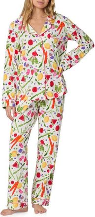 Bedhead Pajamas Stretch Cotton Jersey Pajamas in Organic Garden at Nordstrom, Size X-Large