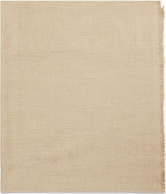 Max Mara Elegante Curvone Sjaal in Zand - Dames - Sjaals - Beige - ONE Size - Wol - Accessoires