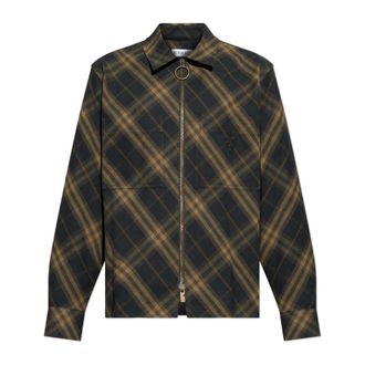 Burberry Casual Shirts, male, Green, M, Checkered Shirt
