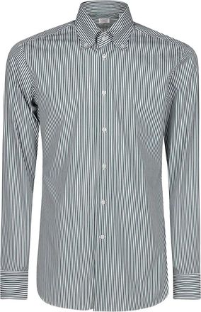 Borriello striped cotton shirt - Green
