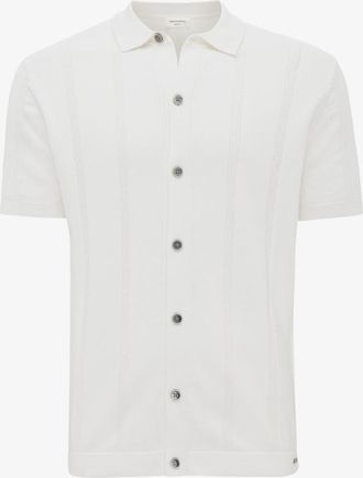 Gentiluomo Gebreide Button Polo | Off-white