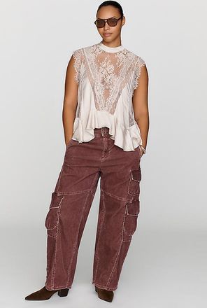 Pilcro Aero Corduroy Wide-Leg Cargo Pants
