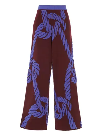 Temperley London Pantaloni a coste - Rosso