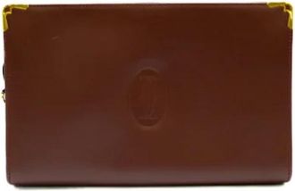 Cartier Vintage, unisex, Rood, ONE Size, Leer, Pre-owned Leather clutches