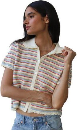 Callahan Mai Crochet Polo - Womens in Creme at Nordstrom, Size X-Small