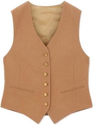Fortela Demi Wool Vest in Camel at Nordstrom, Size 40 Eu