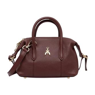 Patrizia Pepe Tassen, Dames, Rood, ONE Size, Leer, Crossbody Tas