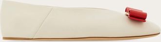 Ferragamo Women Vara bow ballet flat White Size 10.5