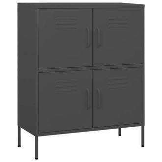 Berkfield Home Storage Cabinet Anthracite 80x35x101.5 cm Steel in Dark Grey