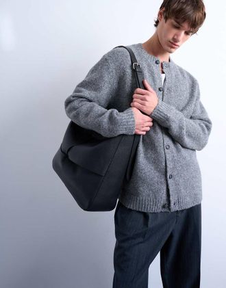 Topman Cardigan girocollo grigio