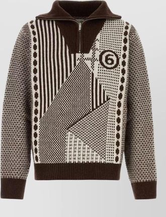Maison Margiela embroidered wool polo shirt