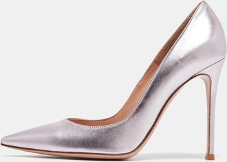 Gianvito Rossi Metallic Purple Leather Gianvito Pumps