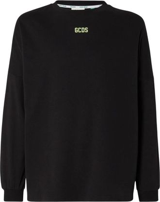 GCDS Logo Long Sleeves T-shirt - Heren - Longsleeves - Zwart - XL - Katoen - Tops
